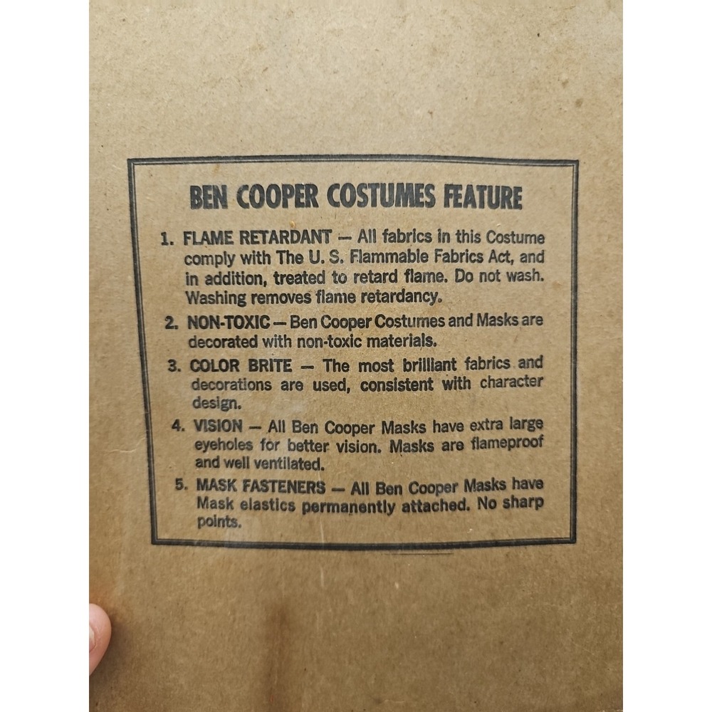 Vintage 1971 Scooby Doo 833 Ben Cooper TV Hero Costume Missing Mask Box Damage - Picture 10 of 16